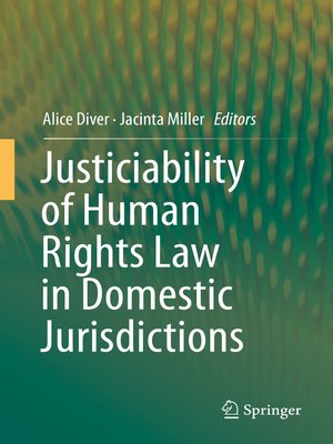 cover image of Justiciability of Human Rights Law in Domestic Jurisdictions